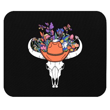 Discover wildflower with Cow Skull blooming Mouse Pads