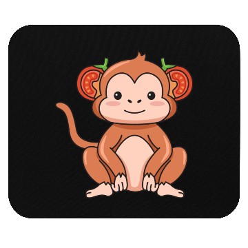Discover Monkey Tomato Design for Monkeys Lovers Mouse Pads