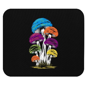 Discover Psychedelic Rainbow Mushrooms Mouse Pads