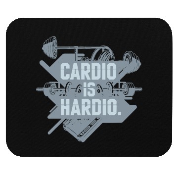 Discover Fitness gym Mouse Pads! with funny cardio pun