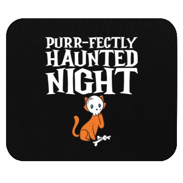 Discover Purr-fectly Haunted Night Mouse Pads