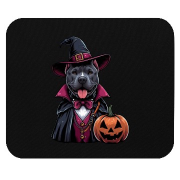 Discover Costumed Pitbull Halloween Mouse Pads