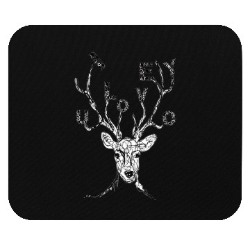 Discover Animal head abstract font art design Mouse Pads