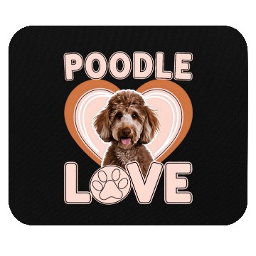 Discover Adorable Brown Poodle for Poodle Enthusiasts Mouse Pads