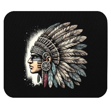 Discover Aztec Warrior Mask with Tribal Art and Ancient Mouse Pads