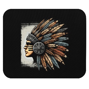 Discover Aztec Warrior Mask with Tribal Art and Ancient Mouse Pads