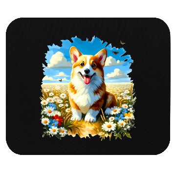 Discover Corgi in Summer Mouse Pads