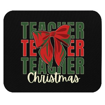 Discover Teacher Christmas Mouse Pads gift bow style