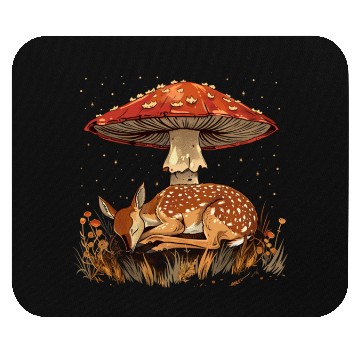Discover Cottagecore Aesthetic Sleeping Deer Mushroom Witch Mouse Pads