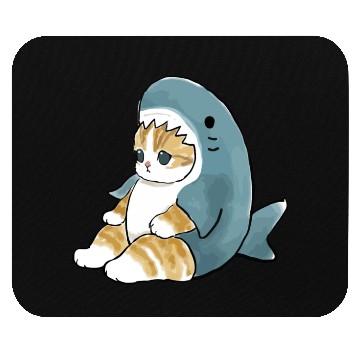 Discover sand cat love pet cat shark Mouse Pads