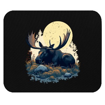 Discover Sleepshirt Scandinavia Sleeping Moose Reindeer Mouse Pads