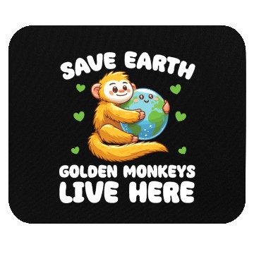 Discover Save The Earth Yellow Monkeys Live Here Earth Mouse Pads