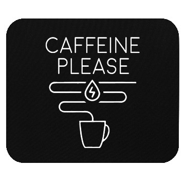 Discover Caffeine Please Neon Sign Mouse Pads