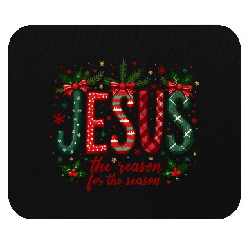 Discover Jesus Is The Reason For The Season Christmas Art Mouse Pads