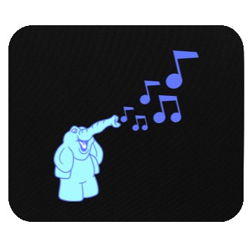 Discover Cute Elephant music nout Toot Trunk Trumpet Comic Mouse Pads