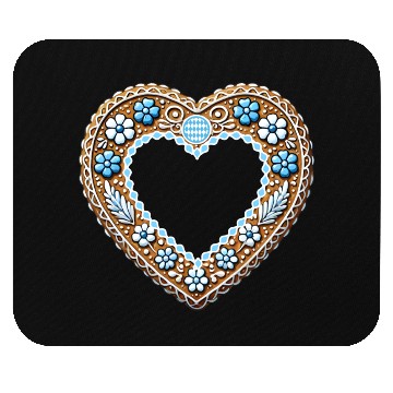 Discover Gingerbread heart frame Tradition and love united Mouse Pads