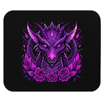 Discover Design featuring a striking purple dragon Mouse Pads
