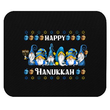 Discover "Hanukkah Gnome" Wishing You a Happy Hanukkah Mouse Pads