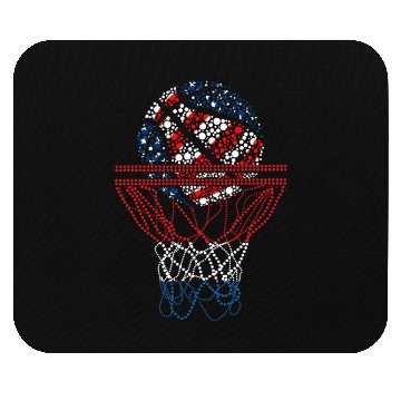 Discover Basketball American Patriotic 4th Of July US Flag Mouse Pads