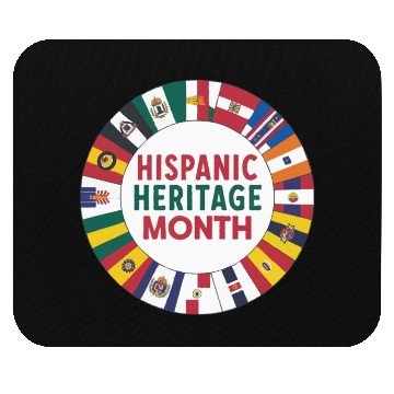 Discover Hispanic Heritage Circle Unity of Flags Mouse Pads