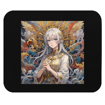 Discover Celestial Serenity: Divine Anime Portrait Mouse Pads