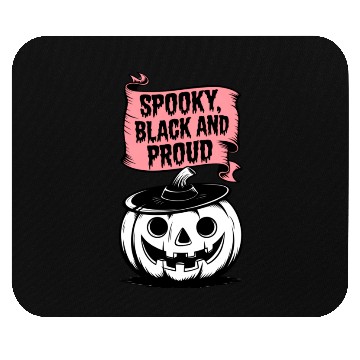 Discover Spooky Black and Proud Mouse Pads