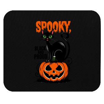 Discover Spooky Black and Proud Mouse Pads