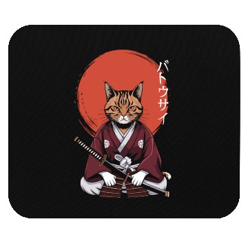 Discover Neko Battousai Samurai Cat Classic Mouse Pads