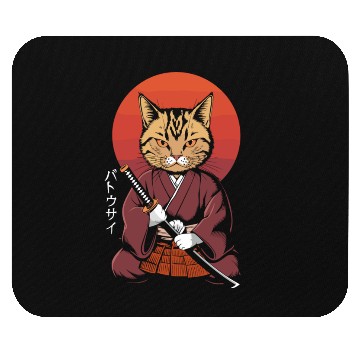 Discover Neko Battousai Samurai Cat Classic Mouse Pads