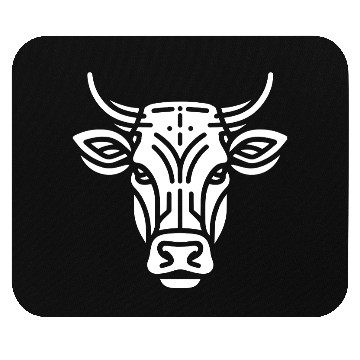 Discover Cow face cows vector farm animal art path4 Mouse Pads