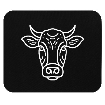 Discover Cow face cows vector farm animal art path7 Mouse Pads