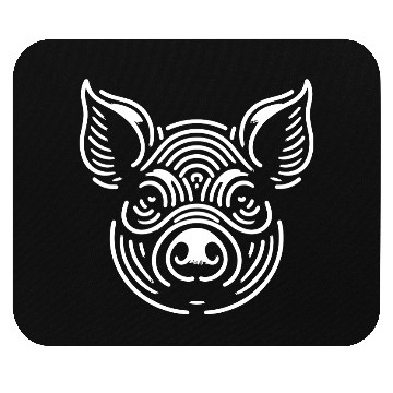 Discover Pig face pigs vector farm animal path19 Mouse Pads