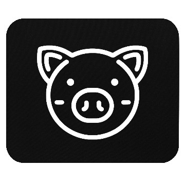 Discover Pig face cute pigs vector farm animal path13 Mouse Pads