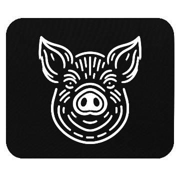 Discover Pig face pigs vector farm animal path17 Mouse Pads