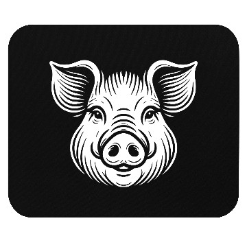 Discover Pig face pigs vector farm animal path18 Mouse Pads