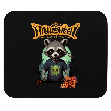 Discover Trick or Treat Raccoon Mouse Pads