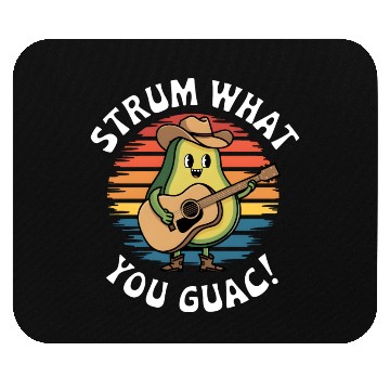 Discover Strum What You Guac - Fun Avocado Guitar Design Mouse Pads
