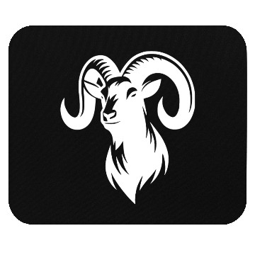 Discover Goat With Huge Horns Mouse Pads