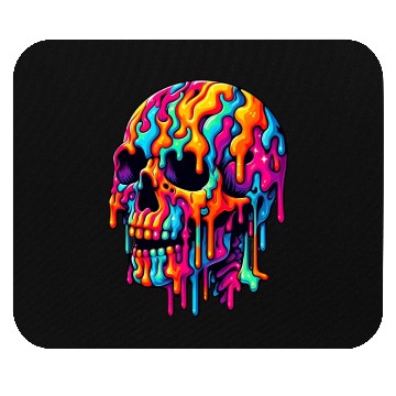 Discover Vibrant Psychedelic Skull Mouse Pads