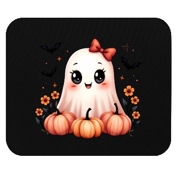 Discover Cute Ghost of Magic Grove Mouse Pads