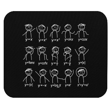 Discover Funny Algebra Dance Graph Figures Design Mouse Pads