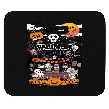 Discover Happy Halloween party Cute chibi cartoon Mouse Pads