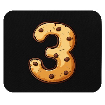 Discover Birthday Cookie: Three-Year-Old, Number 3 Mouse Pads