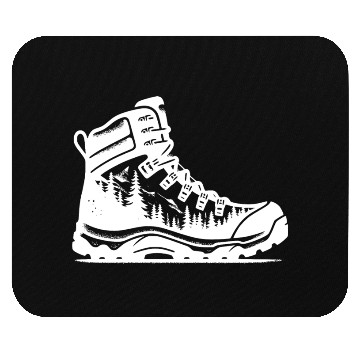 Discover Nature Forest Hiking Boot Mouse Pads