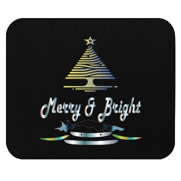 Discover ' Christmas and merry bright 'typography design Mouse Pads