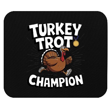 Discover Funny Turkey Trot Running Thanksgiving Champion Mouse Pads