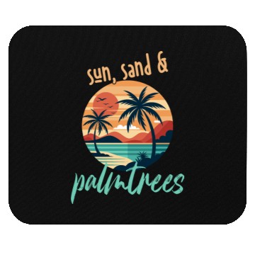 Discover Sun, sand, and palm trees! Mouse Pads
