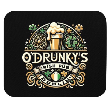 Discover O'Drunky's Irish Pub Funny Pub Crawl St. Mouse Pads