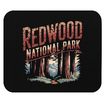 Discover Redwood National park vintage Mouse Pads