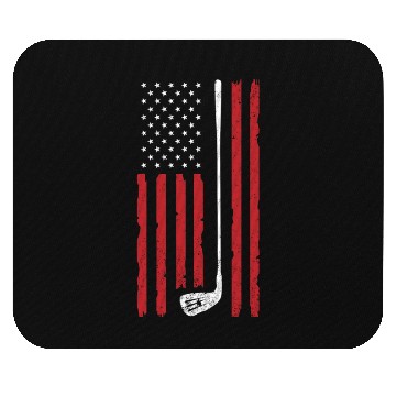 Discover Golf American Flag US Golfer Golfing Golf Lovers Mouse Pads